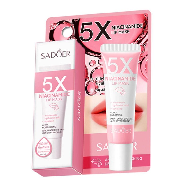 SADOER 5x Niacinamide Moisturizing Lip Mask, Anti-Cracking and Hydrating Lip Balm NO.SD00355